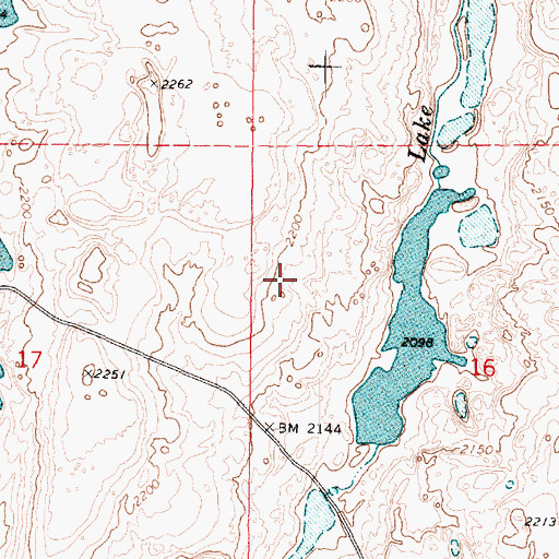 Topographic Map of Lincoln County, WA
