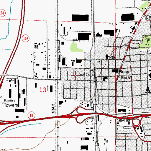 Topographic Map of Auburn Off Campus School, WA