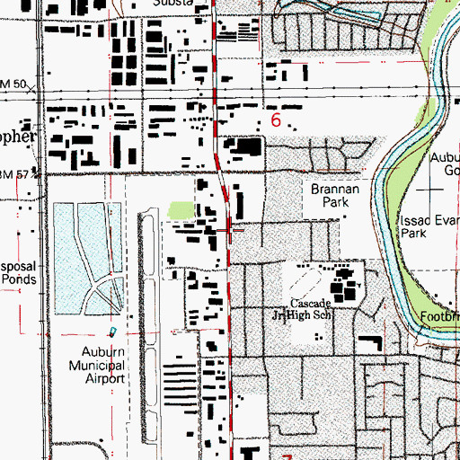 Topographic Map of Aukeen District Court, WA