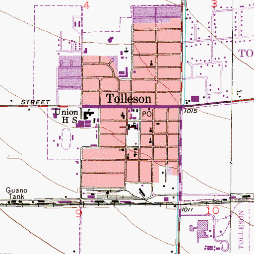 Topographic Map of Tolleson Elementary School, AZ