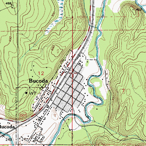 Topographic Map of Bucoda Grade School, WA