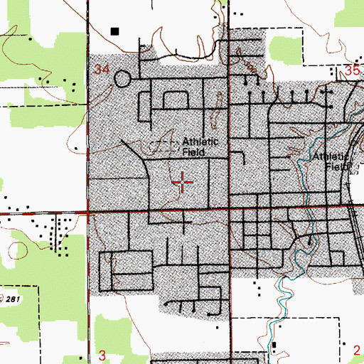 Topographic Map of Battle Ground High School, WA