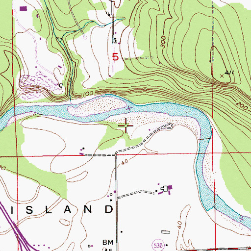 Topographic Map of Blue Stilly Park, WA