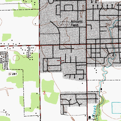 Topographic Map of Battle Ground West, WA