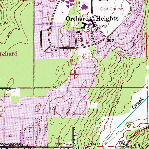 Topographic Map of Conifer Park, WA