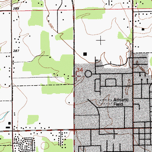Topographic Map of Chief Umtuch Middle School, WA