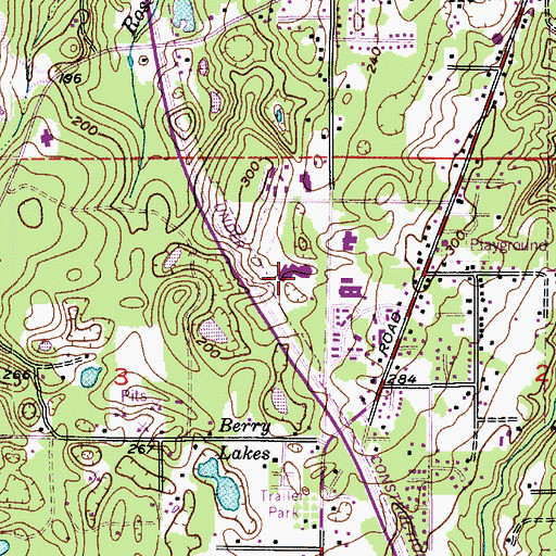 Topographic Map of Cedar Heights Junior High School, WA