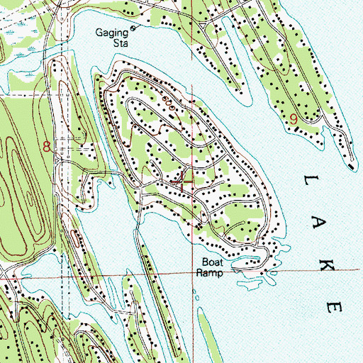 Topographic Map of Driftwood Point, WA