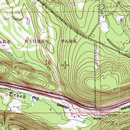 Topographic Map of East Lake Padden Park, WA