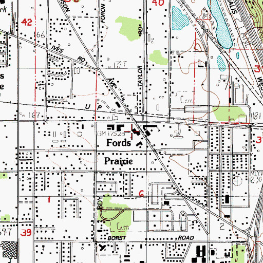 Topographic Map of Fords Prairie Elementary School, WA