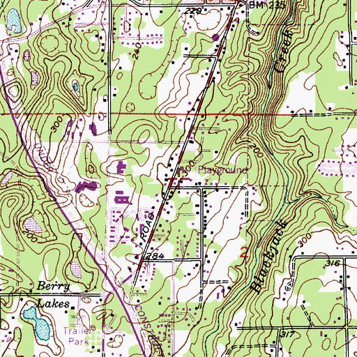 Topographic Map of Fire Station Playground, WA