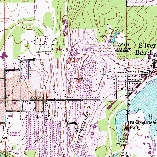 Topographic Map of Forest Ridge, WA