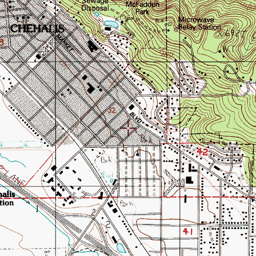Topographic Map of Henderson Park, WA