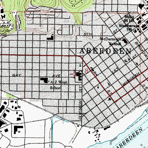 Topographic Map of Hopkins Preschool Center, WA