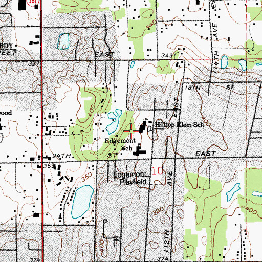 Topographic Map of Hilltop Elementary School, WA