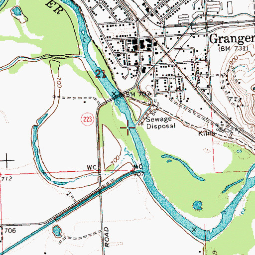 Topographic Map of Hisey Park, WA