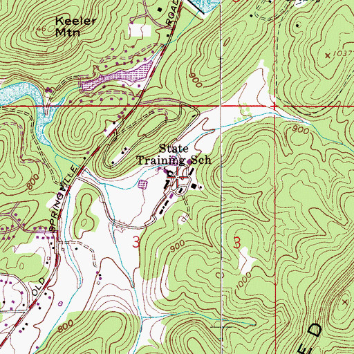 Topographic Map of Chalkville Campus Alabama Department of Youth Services, AL
