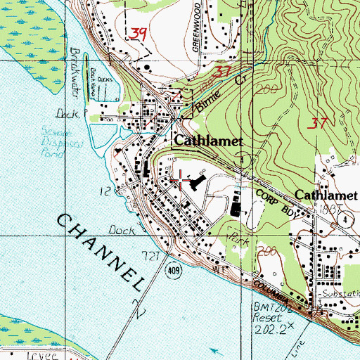 Topographic Map of Julius A Wendt Elementary / John C Thomas Middle School, WA
