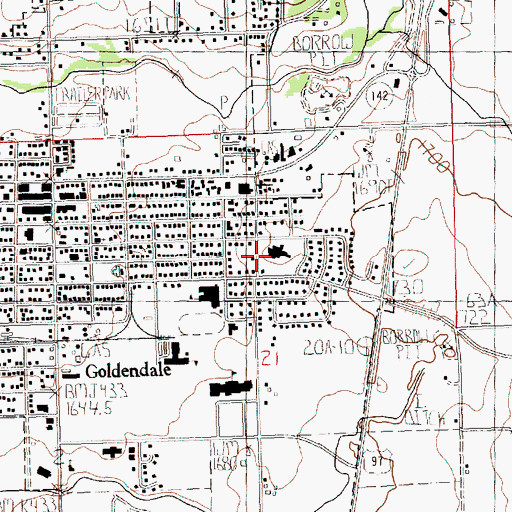 Topographic Map of Klickitat Valley Hospital, WA
