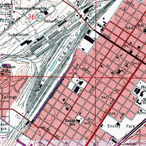Topographic Map of Pleasant Hill Baptist Church, AL
