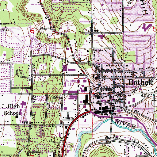 Topographic Map of King County Pool, WA
