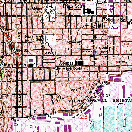 Topographic Map of Kiwanis Field, WA