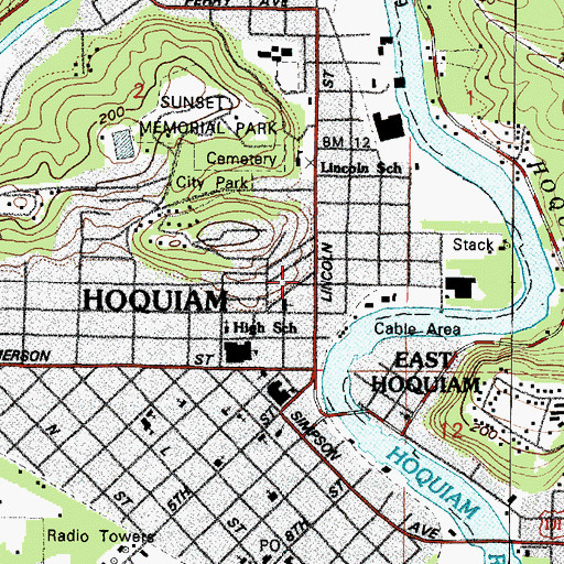 Topographic Map of Last Spur Park, WA