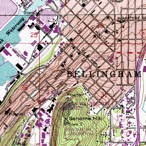 Topographic Map of Laurel Park, WA