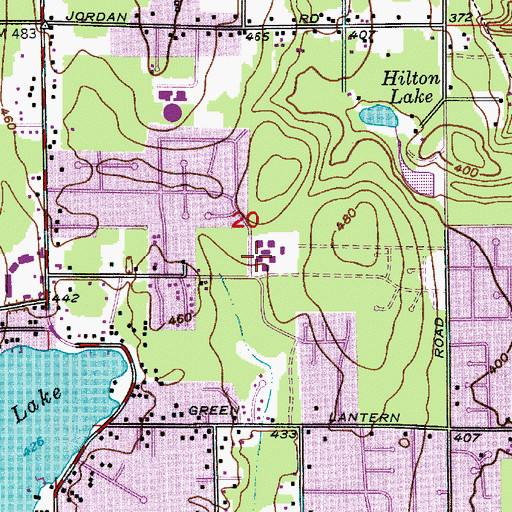 Topographic Map of James Monroe Elementary School, WA