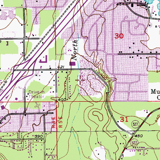 Topographic Map of McCollum Pioneer Park, WA