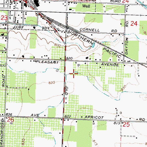 Topographic Map of Mathieson Lateral, WA