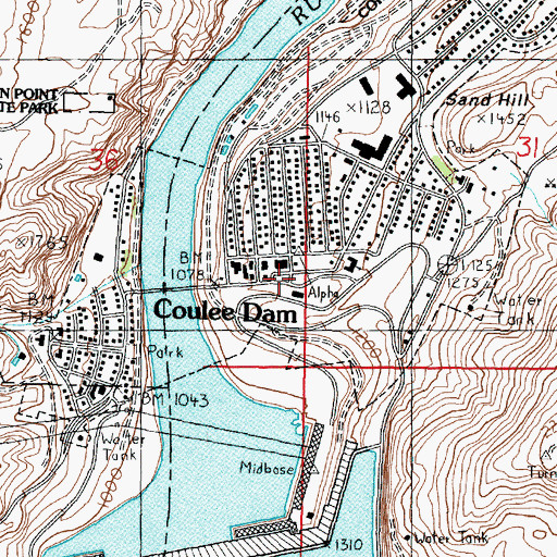 Topographic Map of Mead Park, WA