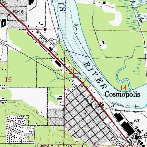 Topographic Map of Mill Creek, WA
