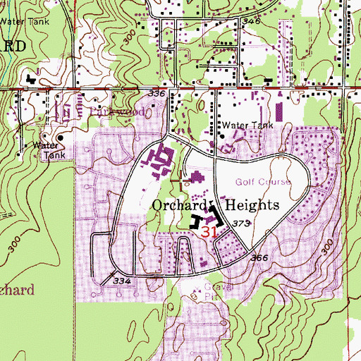 Topographic Map of Madrona Heights School Developmental Preschool, WA
