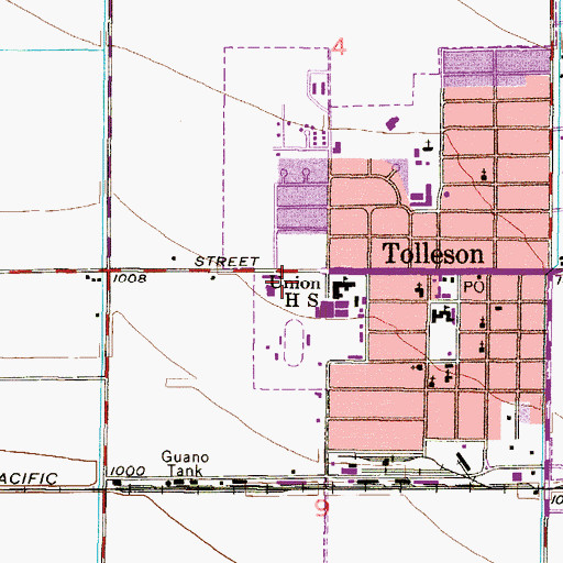 Topographic Map of Tolleson Town Hall, AZ
