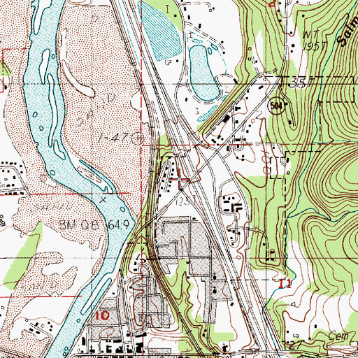 Topographic Map of North Castle Rock Interchange, WA