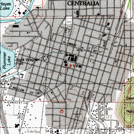 Topographic Map of Noble Field, WA