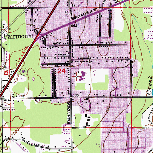 Topographic Map of Olivia Park Elementary School, WA