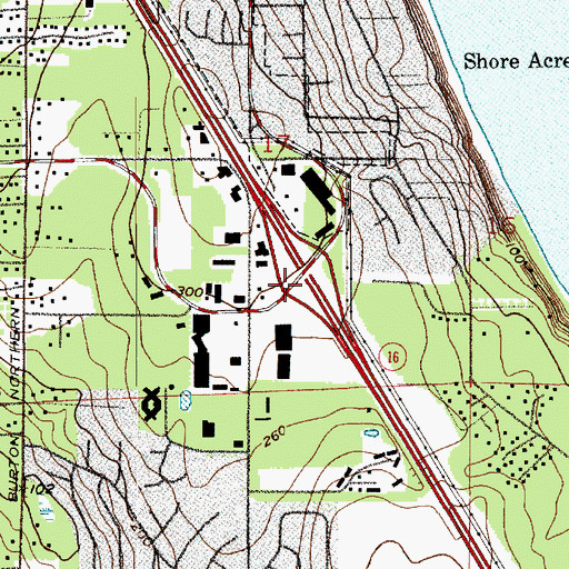 Topographic Map of Olympic Interchange, WA
