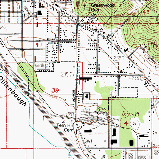 Topographic Map of Olympic Elementary School, WA