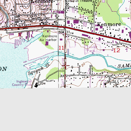 Topographic Map of Pierce Park, WA