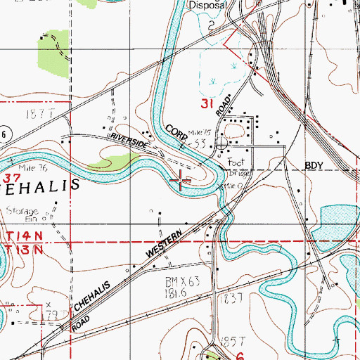 Topographic Map of Alexander Park, WA
