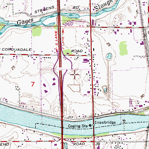 Topographic Map of Chuckanut Drive Interchange, WA