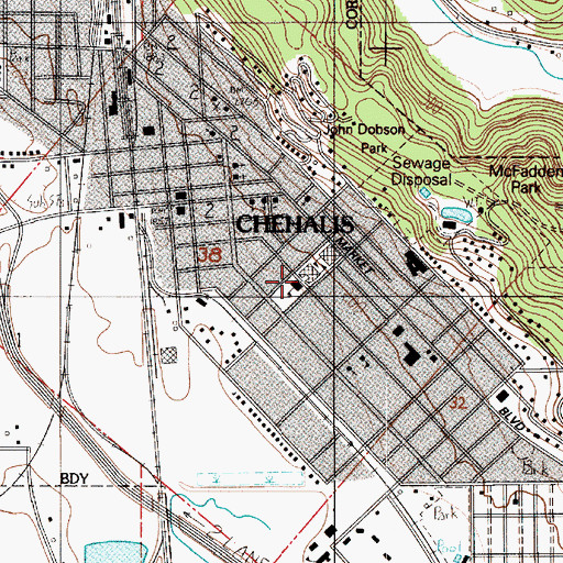Topographic Map of Cascade Elementary School, WA