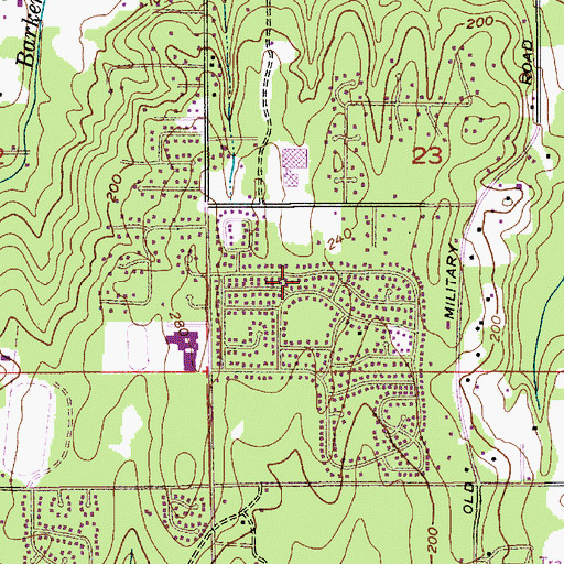Topographic Map of Parkwood East, WA