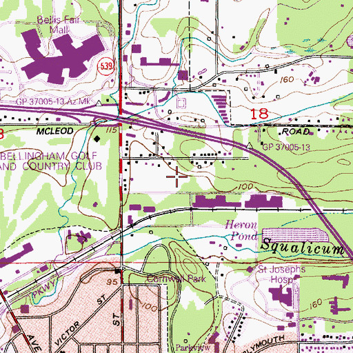 Topographic Map of Parkview, WA
