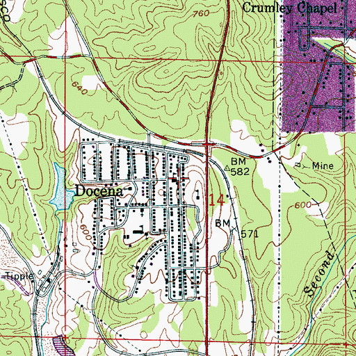Topographic Map of Saint Matthew Baptist Church, AL