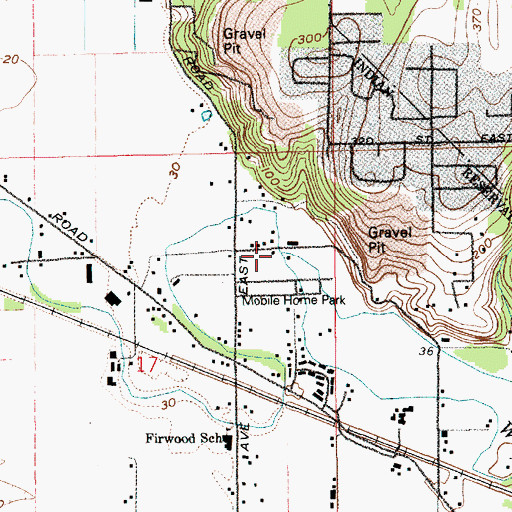 Topographic Map of Simons Creek, WA