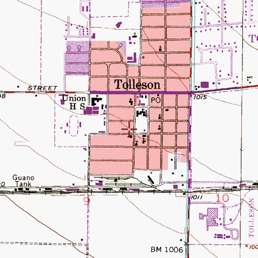 Topographic Map of Tolleson Town Park Number One, AZ