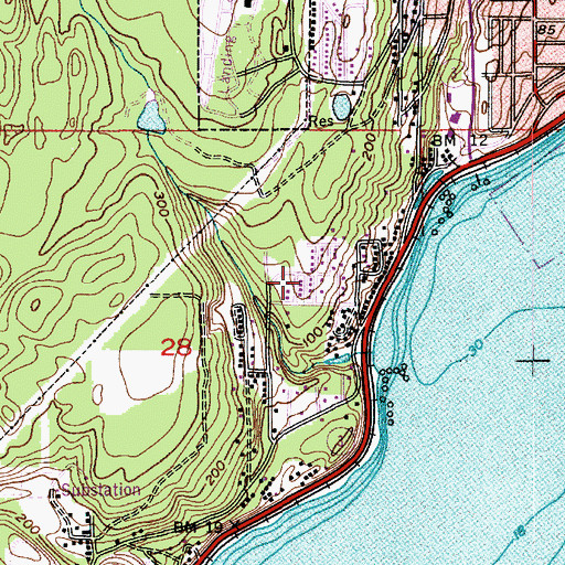 Topographic Map of Sherman Heights, WA
